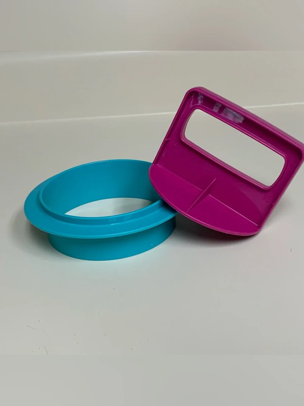 vintage Tupperware hamburger Press And Ring Collar Only Teal Purple meal prep